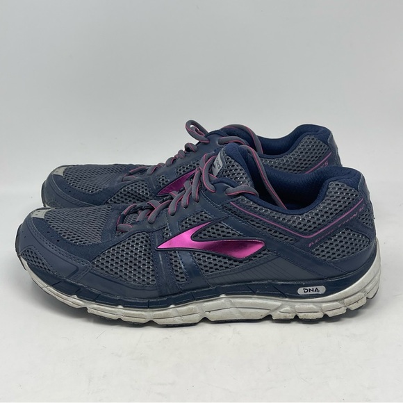 Brooks Addiction 12 Shoes Womens 11.5 D Wide Blue Running Walking Sneakers - Picture 2 of 14
